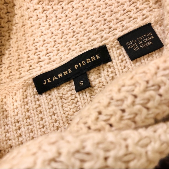 Jeanne Pierre Cowl Neck Button Sweater Knitted - Picture 5 of 5